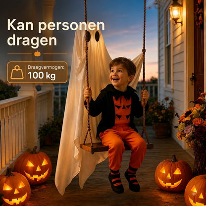 Hangende spookschommel met LED verlichting voor Halloween