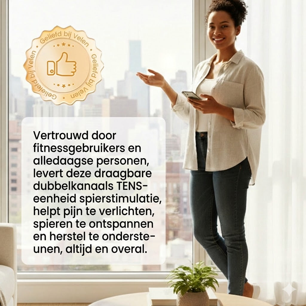 Draagbare tweekanaals TENS-spierstimulator