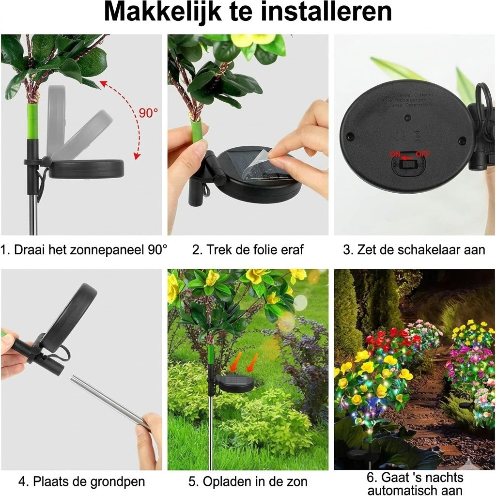 Simulatie Azalea Bloem Grondsteek Zonneverlichting
