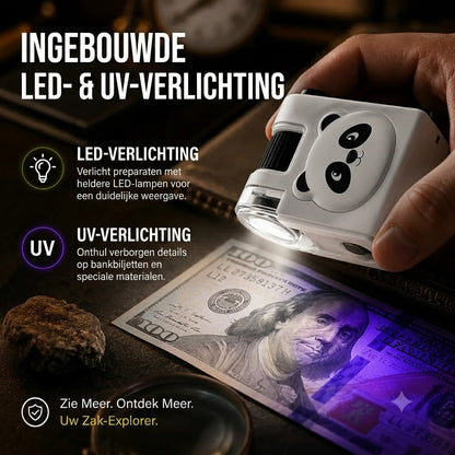 Draagbare educatieve microscoop met telefoonhouder voor kinderen