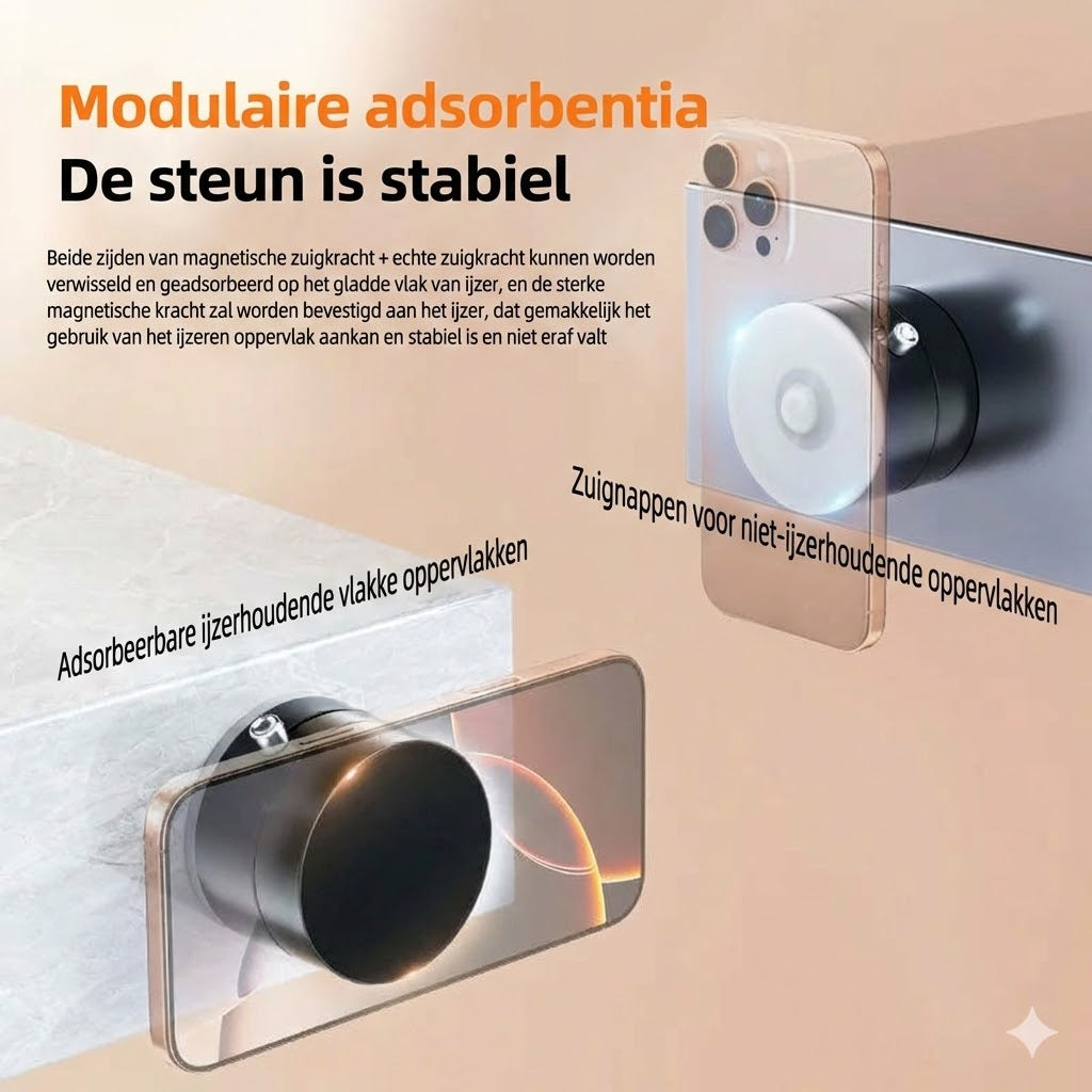 Opvouwbare draagbare magnetische mobiele telefoonhoude