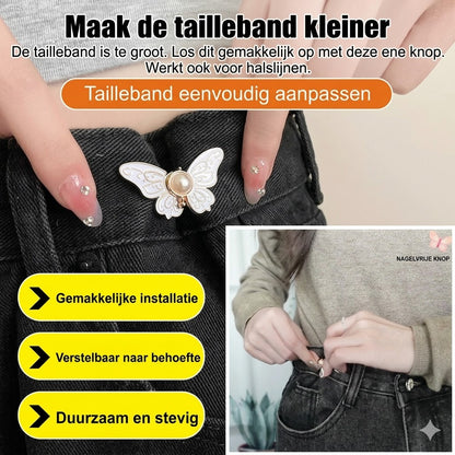 Nooit meer afzakkende broeken! Verwijderbare vlindergesp