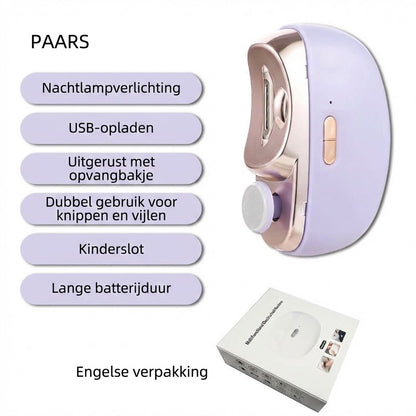 3-in-1 elektrische polijst- en automatische nagelknipper