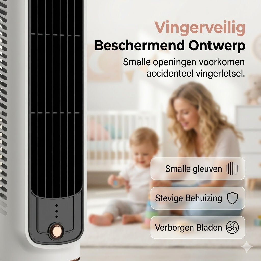 Draagbare USB-torenventilator met 3 snelheden