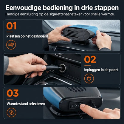 Mini autoverwarmer voor het ontwasemen en ontdooien van autoruiten