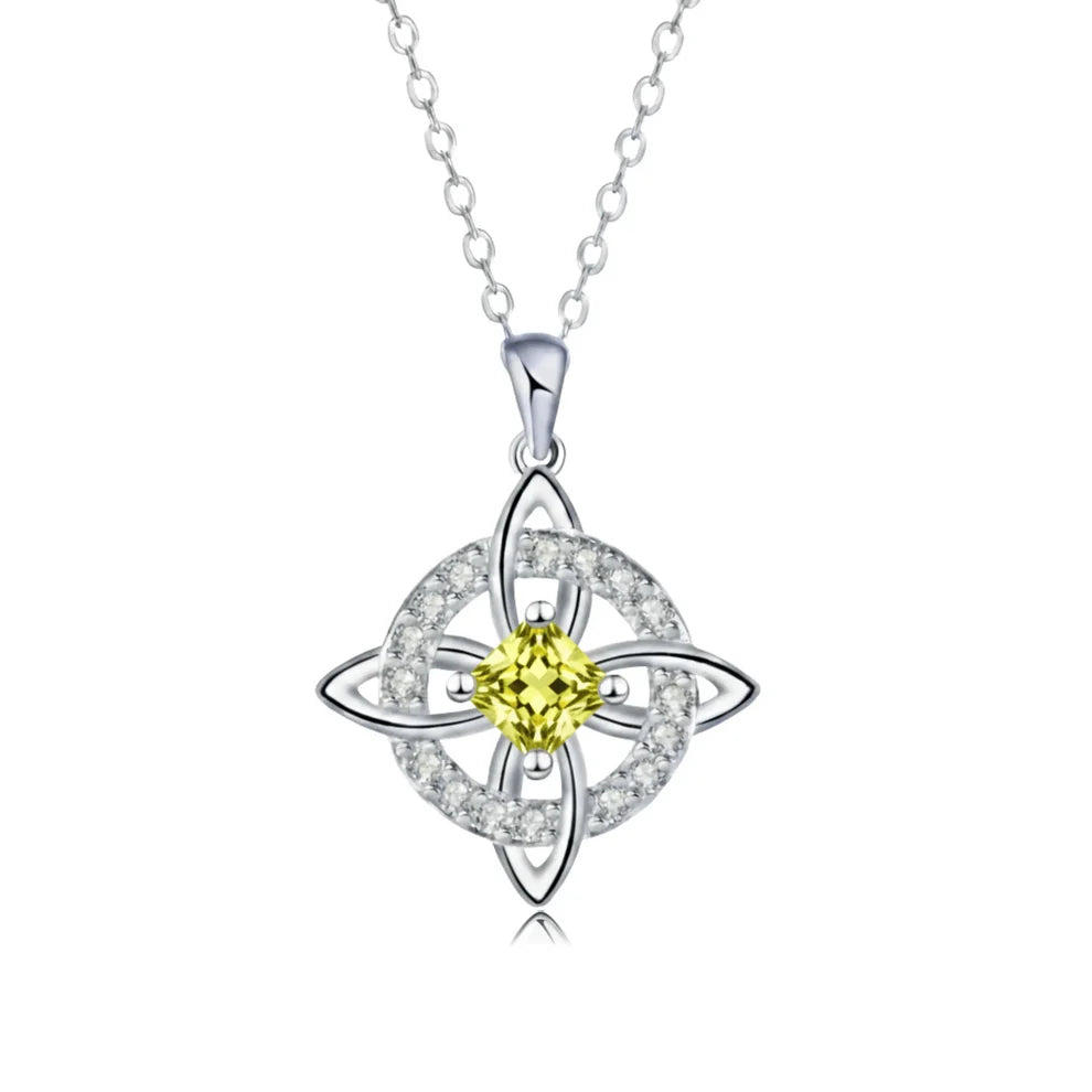 Ketting met Heksenknoop en Geboortesteen