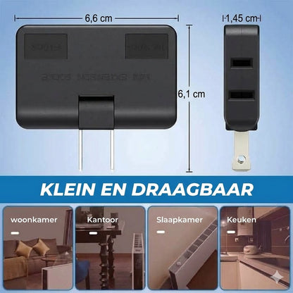 180° graden draaibaar 3-voudig stopcontact(EU-stekker)