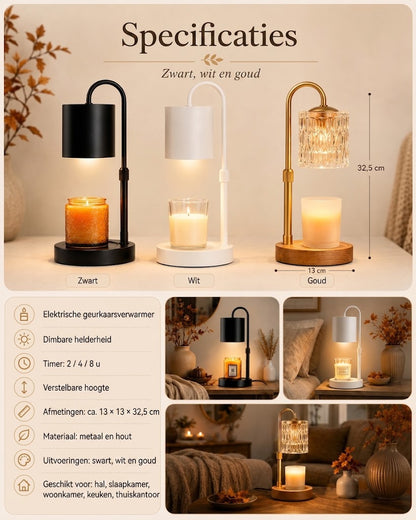 Candle Warmer Lamp kaarswarmer zonder open vlam