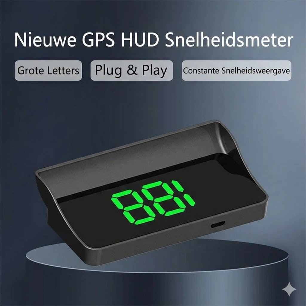 Snelheidsmeter met head-up display