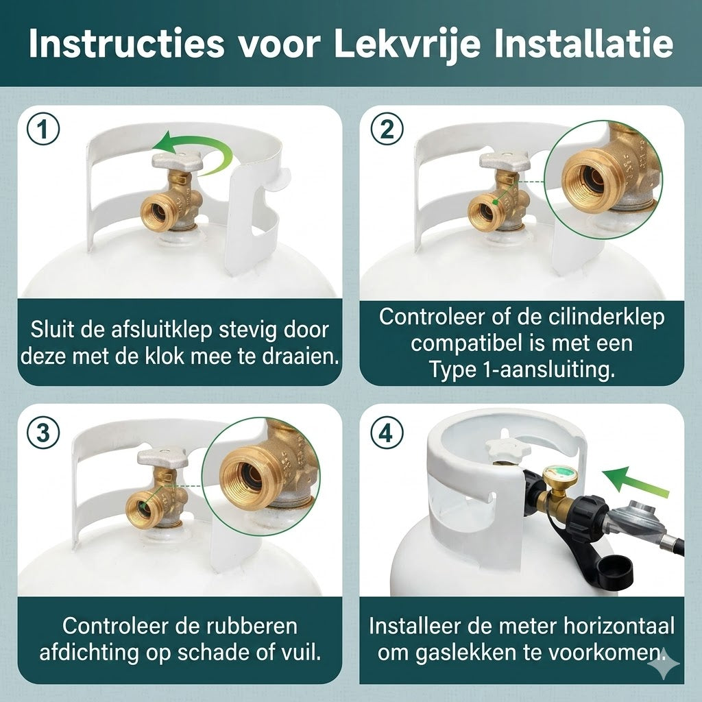 Universele propaantankmeter voor LP-tanks van 5-40 pond