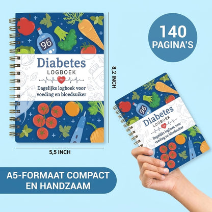 Diabetesdagboek met voedingsmiddelenlijst