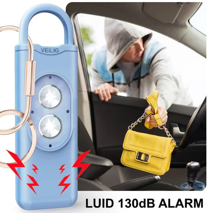 Oplaadbaar Persoonlijk Alarm met Zaklamp en 130 dB Sirene