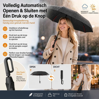 Automatische stormparaplu met UV bescherming