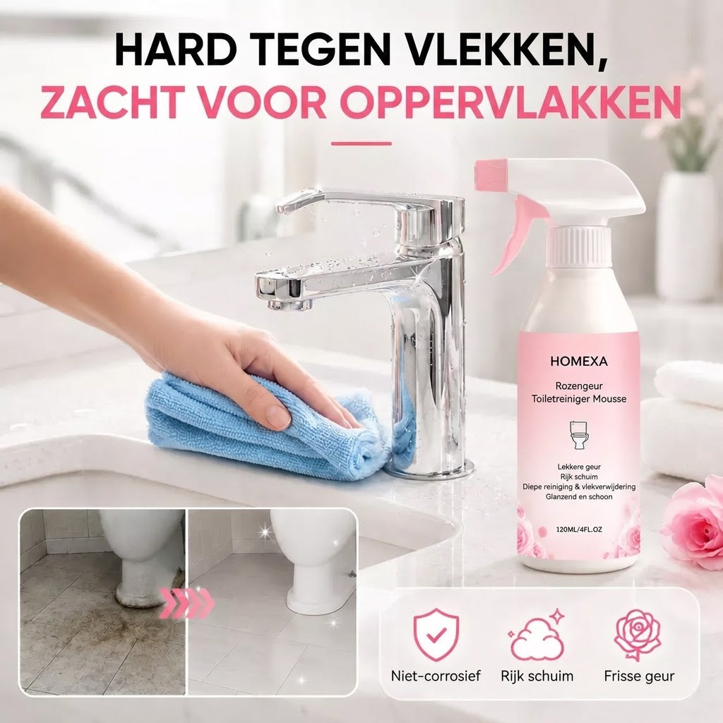 Badkamerreinigerspray tegen kalkaanslag en zeepresten