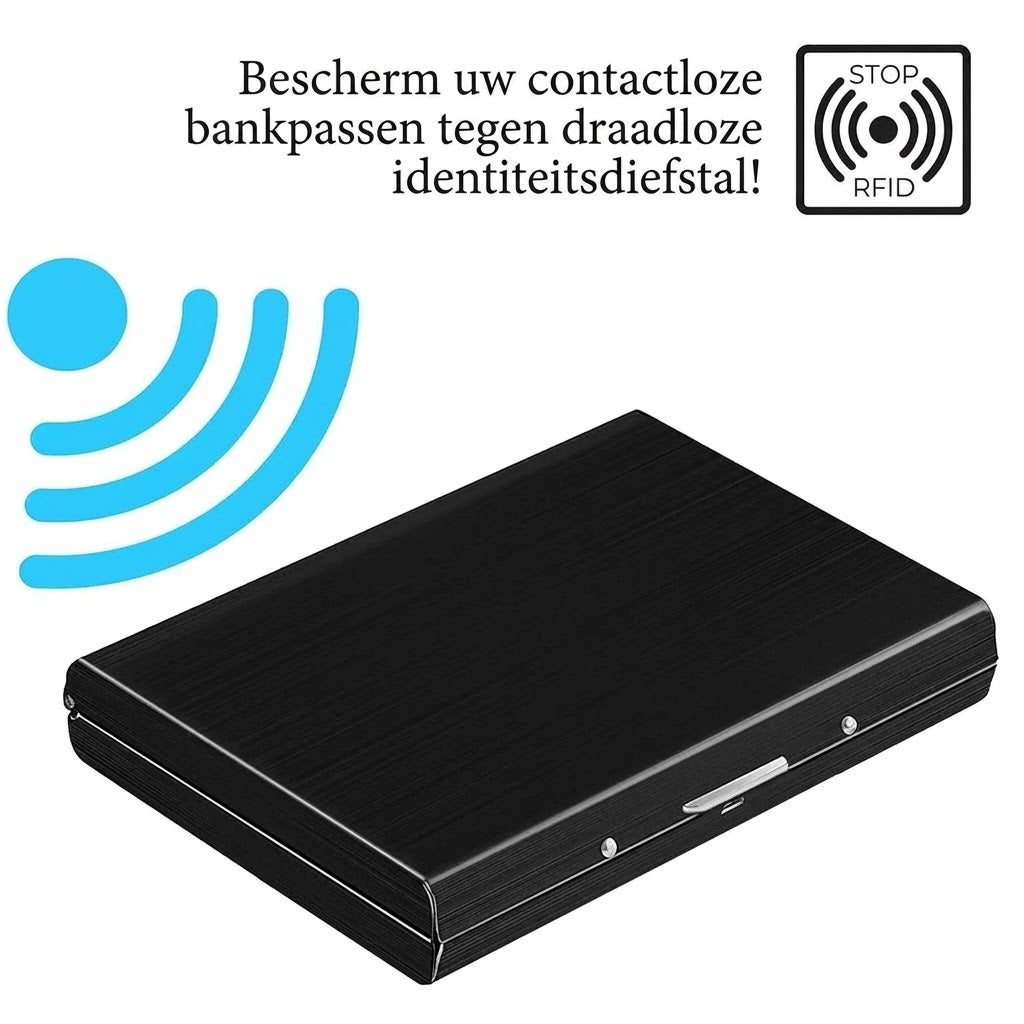 RVS RFID creditcardhouder met 10 vakken