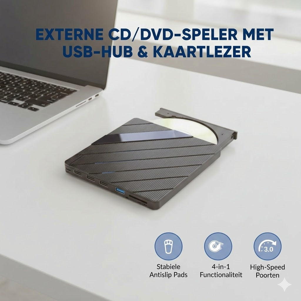 Externe CD/DVD-drive voor laptop