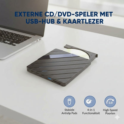 Externe CD/DVD-drive voor laptop