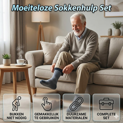 Niet-buigbare sokkenhulp met treklussen