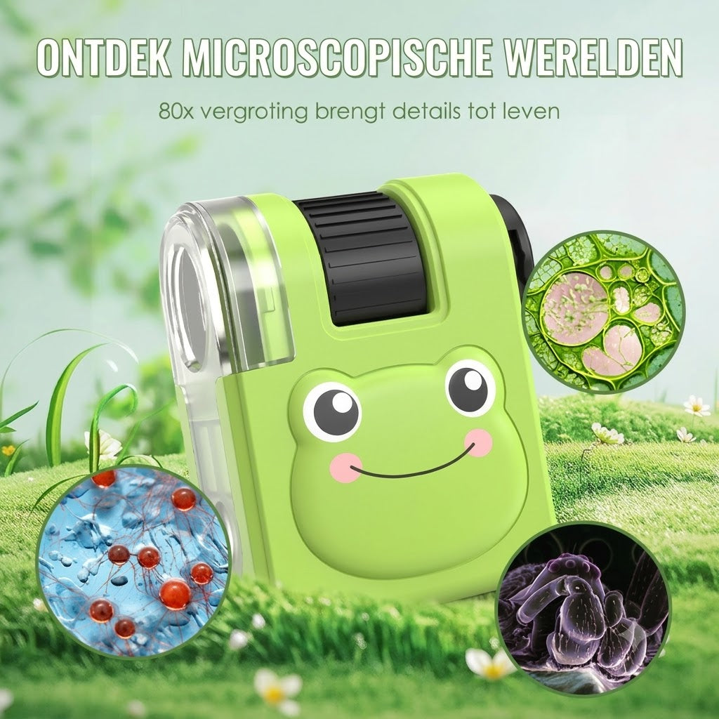 Draagbare educatieve microscoop met telefoonhouder voor kinderen