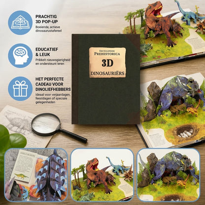 Interactief 3D pop up dinosaurusboek