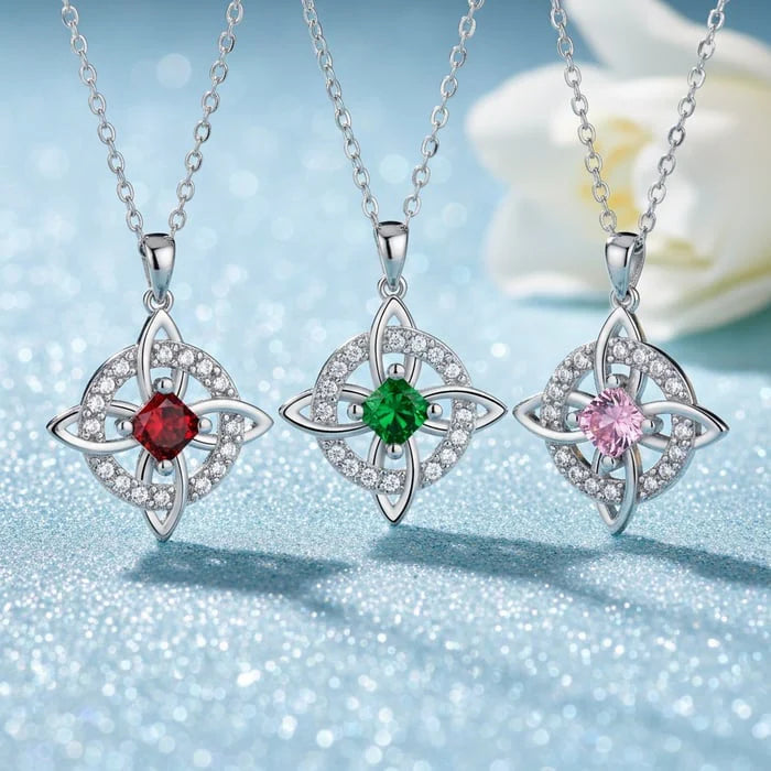 Ketting met Heksenknoop en Geboortesteen