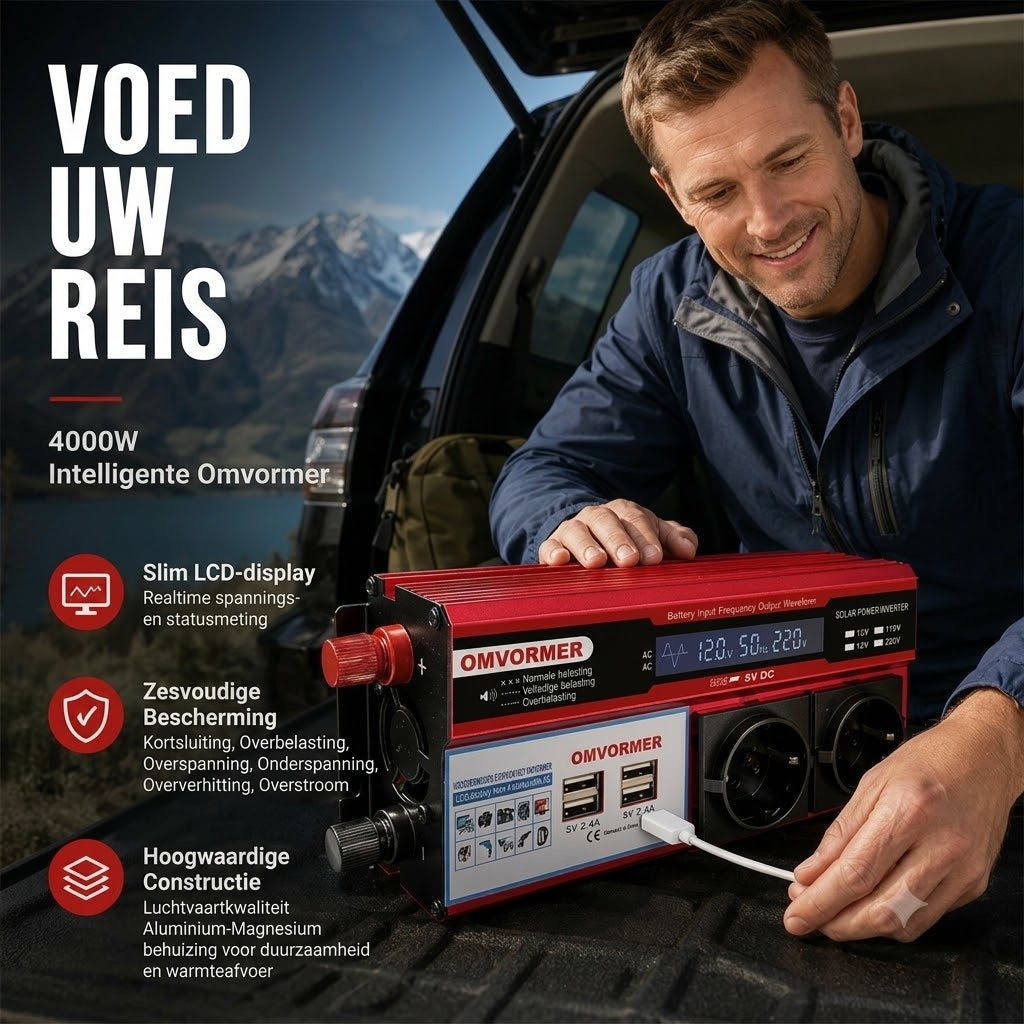 Auto Omvormer 12 V naar 230 V