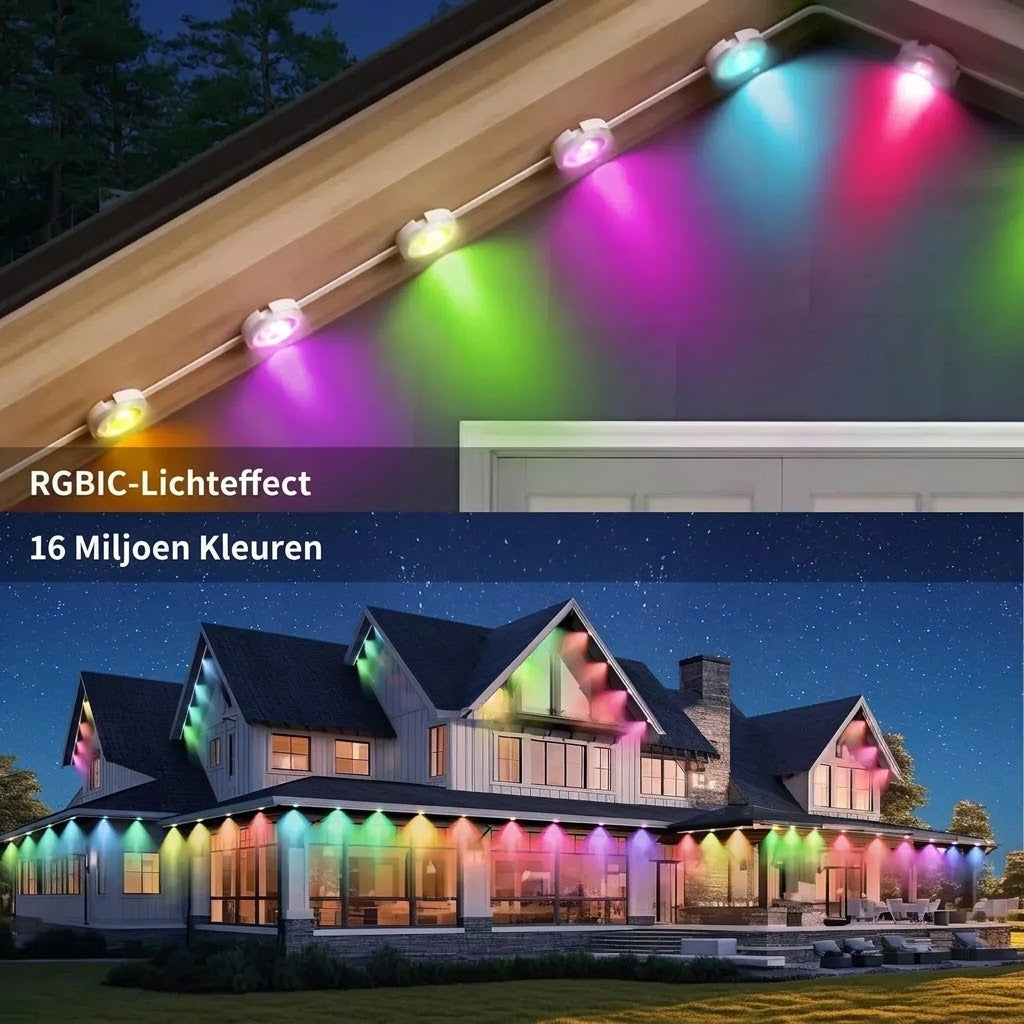 Slimme RGB lichtslinger voor buiten met app bediening