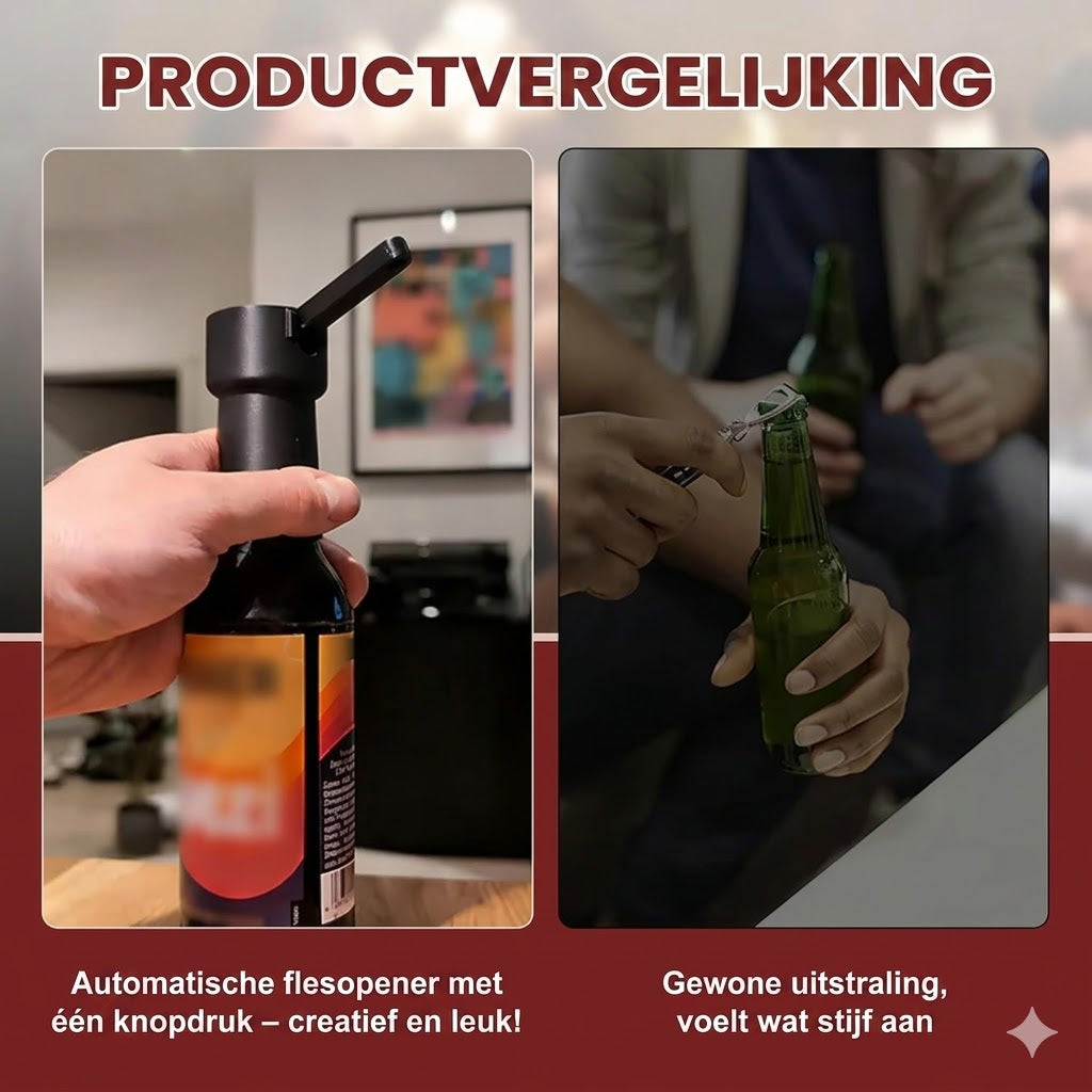 Set van 3 bierflesopeners met hendel