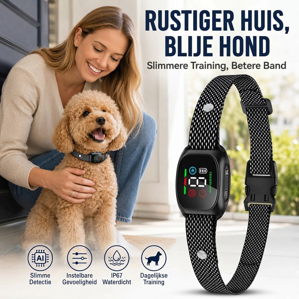Slimme antiblafhalsband voor honden