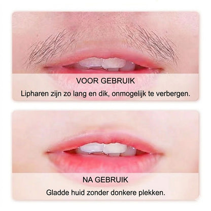 Zachte en pijnloze crème voor het verwijderen van gezichtshaar