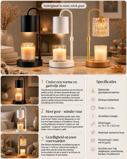 Candle Warmer Lamp kaarswarmer zonder open vlam