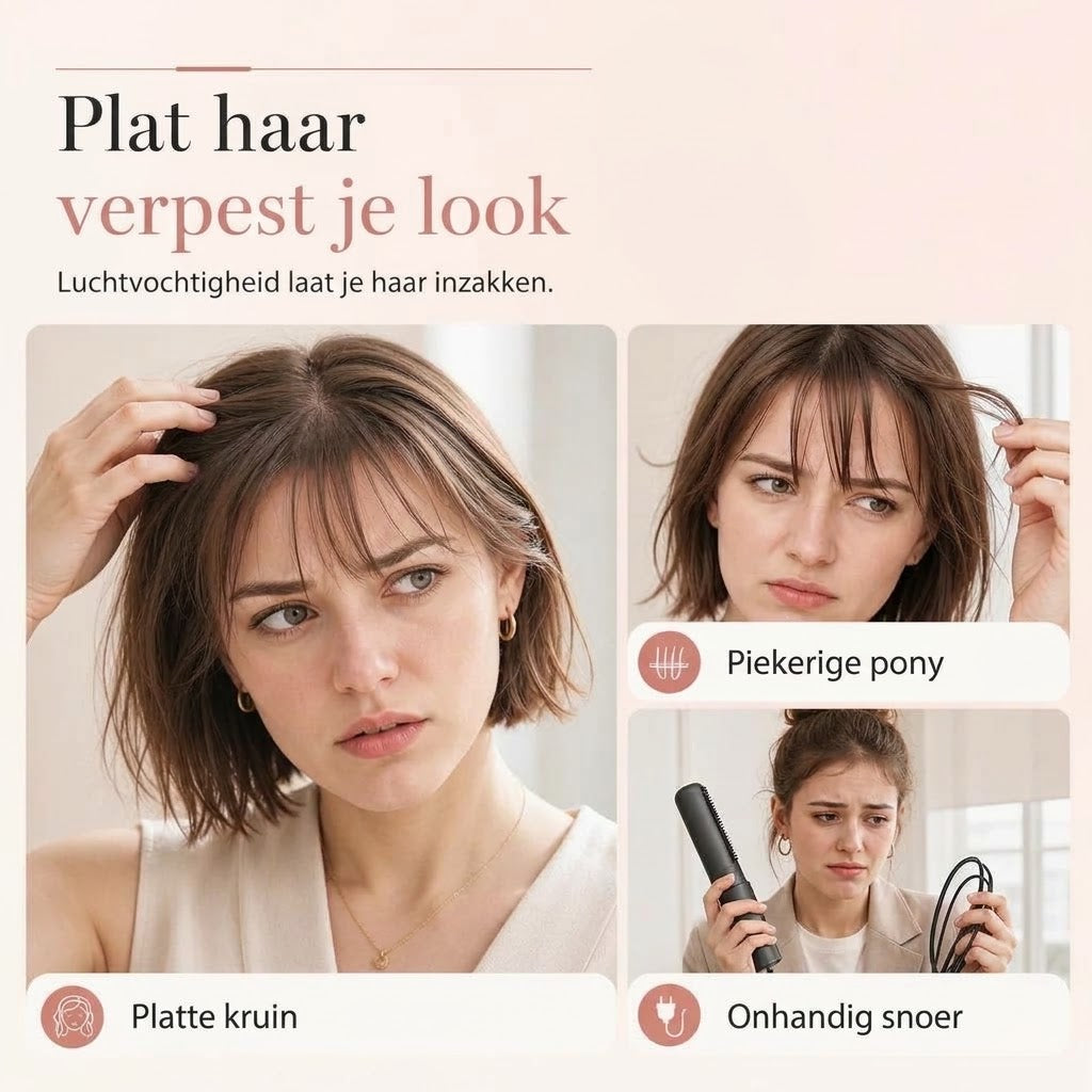 Draadloze verwarmde volumekam voor pony en kruin