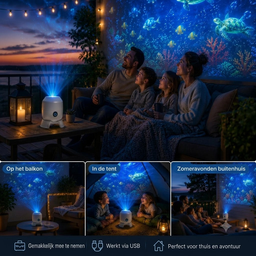 OceanWave Oceaanprojector met Draaiende Ledverlichting