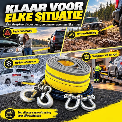 Sleepband 8 ton 4 meter met U beugelhaken
