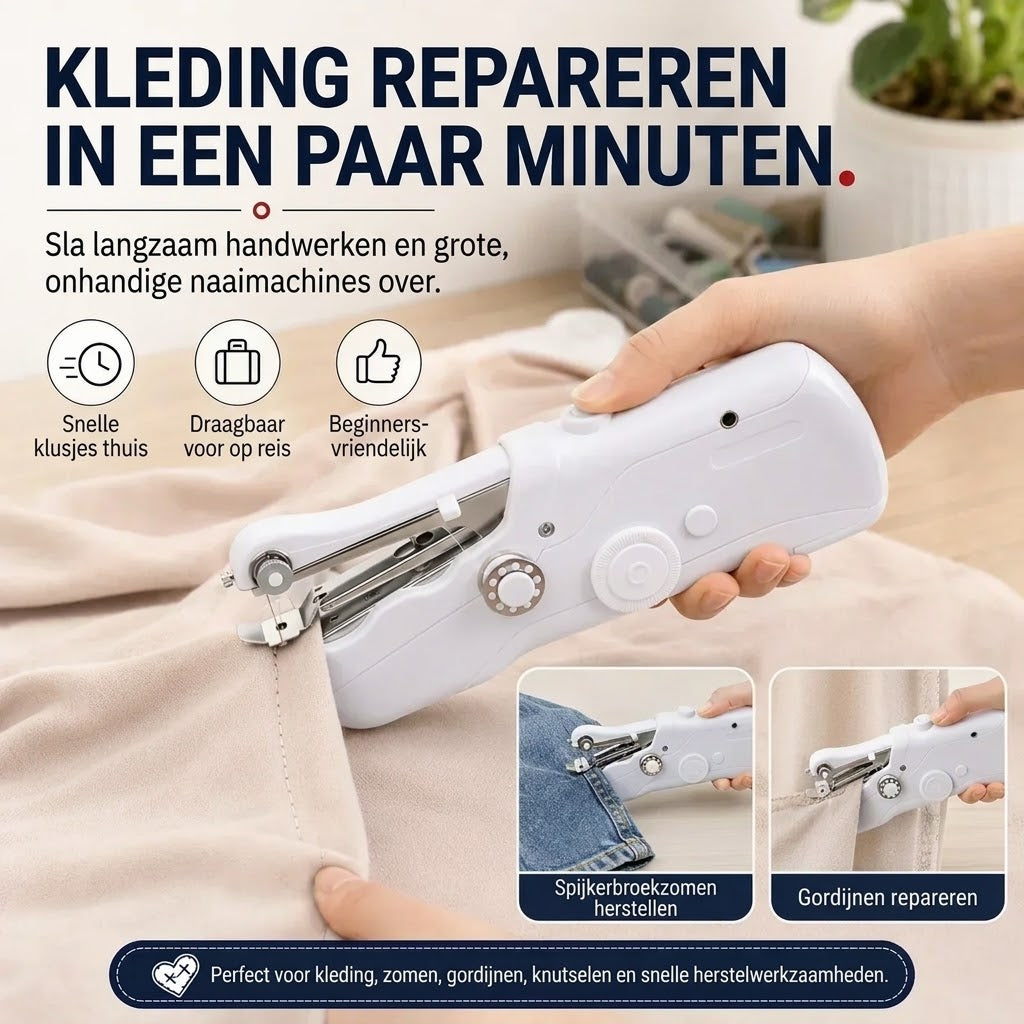 Compacte elektrische naaimachine voor kleine naaiklussen