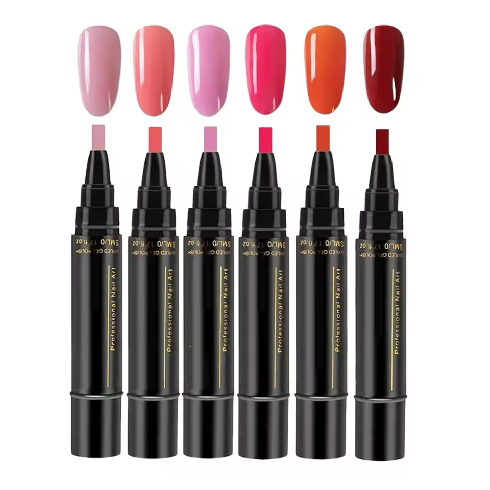 SalonPen 3 in 1 gelpennenset met UV LED lamp 6 stuks