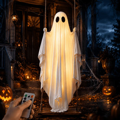 Hangende spookschommel met LED verlichting voor Halloween