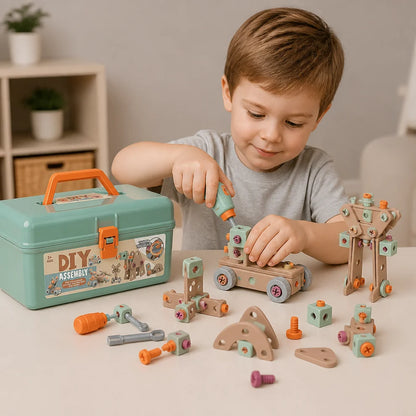 144 delige kindergereedschapsset met boormachine