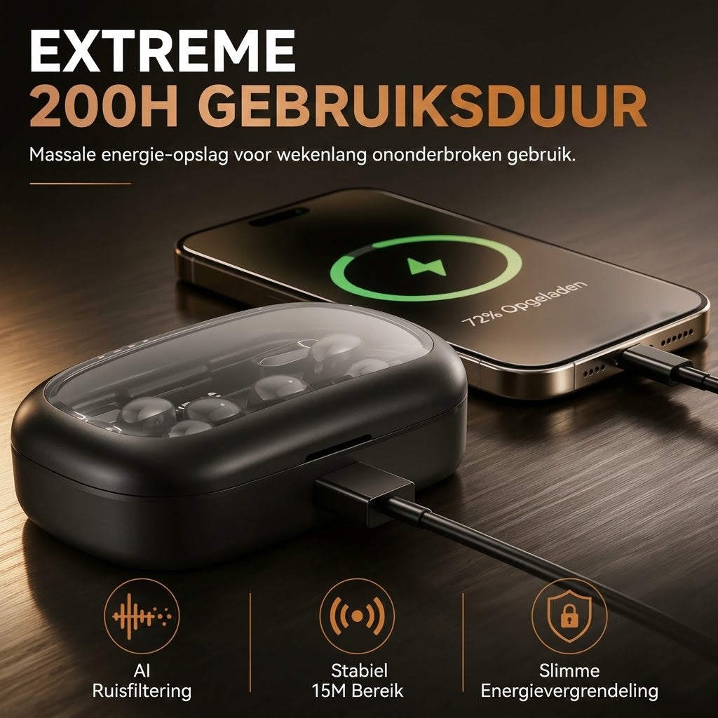 Lichtgewicht Bluetooth oordopjes met oorclip voor sport