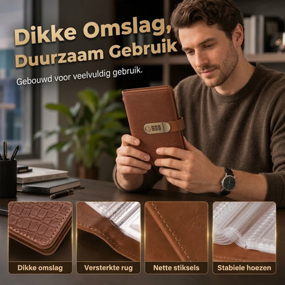 Spaarbinder met cijferslot voor contant geld