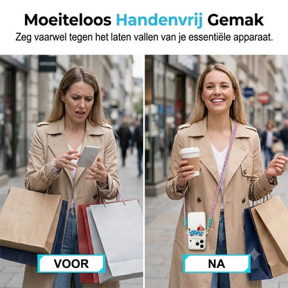 Telefoonclip met Cartoondier en Polskoord