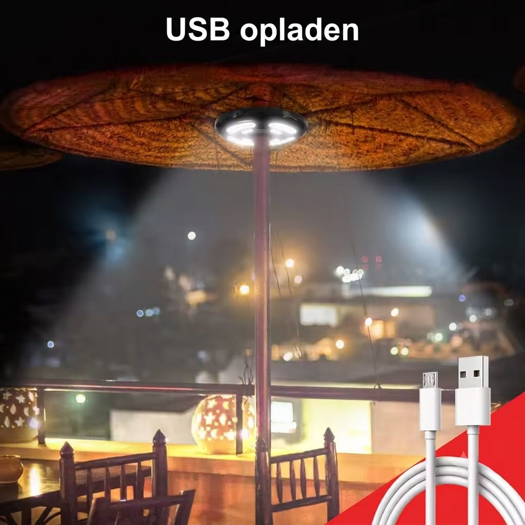 LUMINA Parasollamp met 28 Ledlampjes