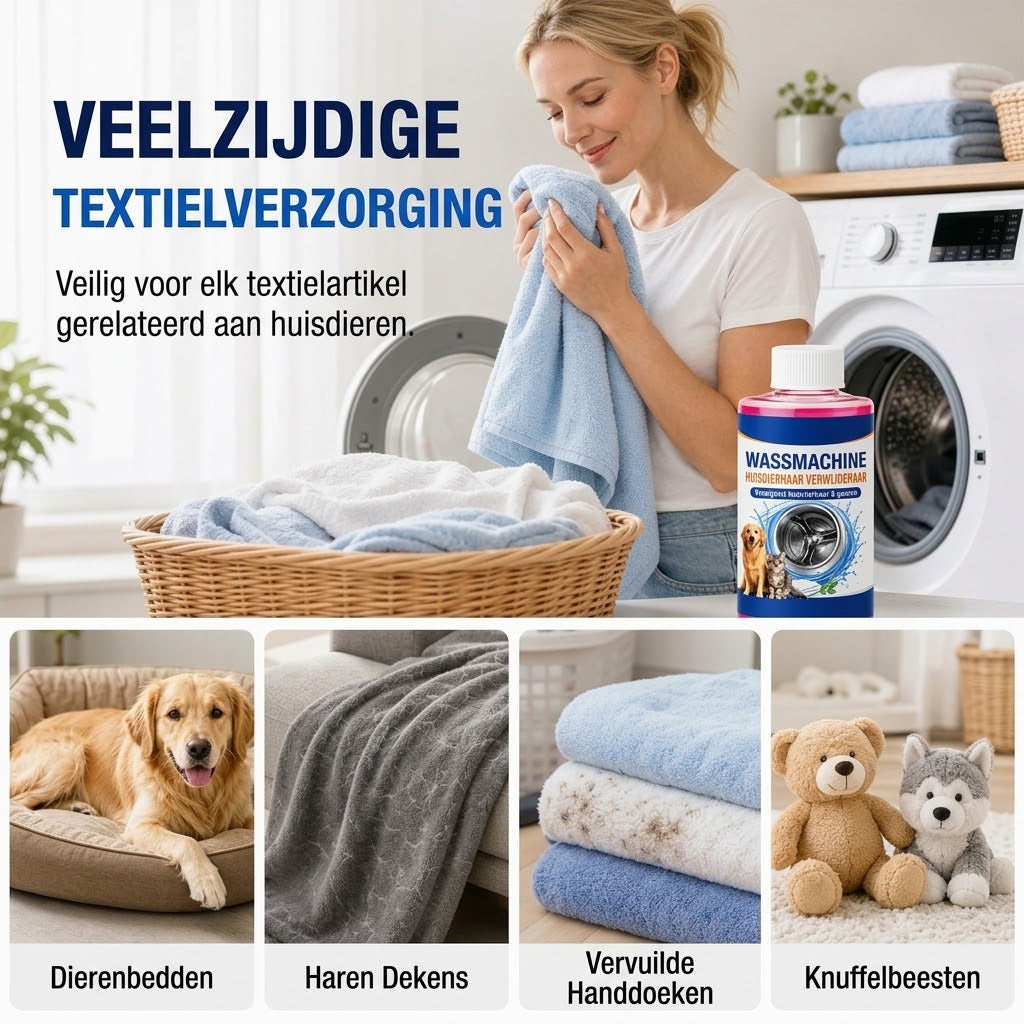 4 in 1 wasmachinereiniger tegen dierenharen en geurtjes