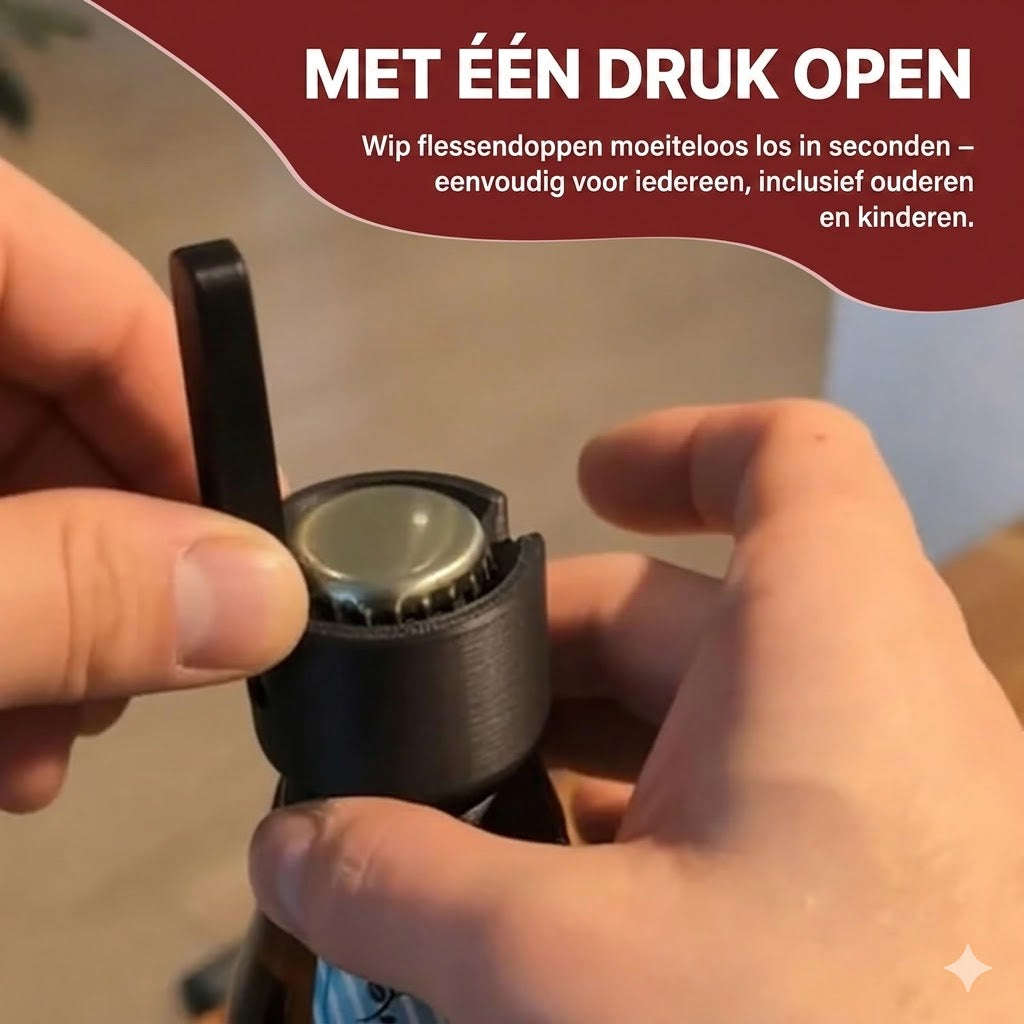 Set van 3 bierflesopeners met hendel