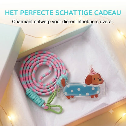 Telefoonclip met Cartoondier en Polskoord