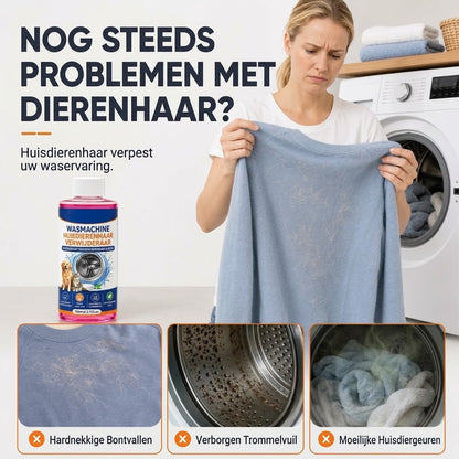 4 in 1 wasmachinereiniger tegen dierenharen en geurtjes