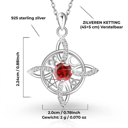 Ketting met Heksenknoop en Geboortesteen
