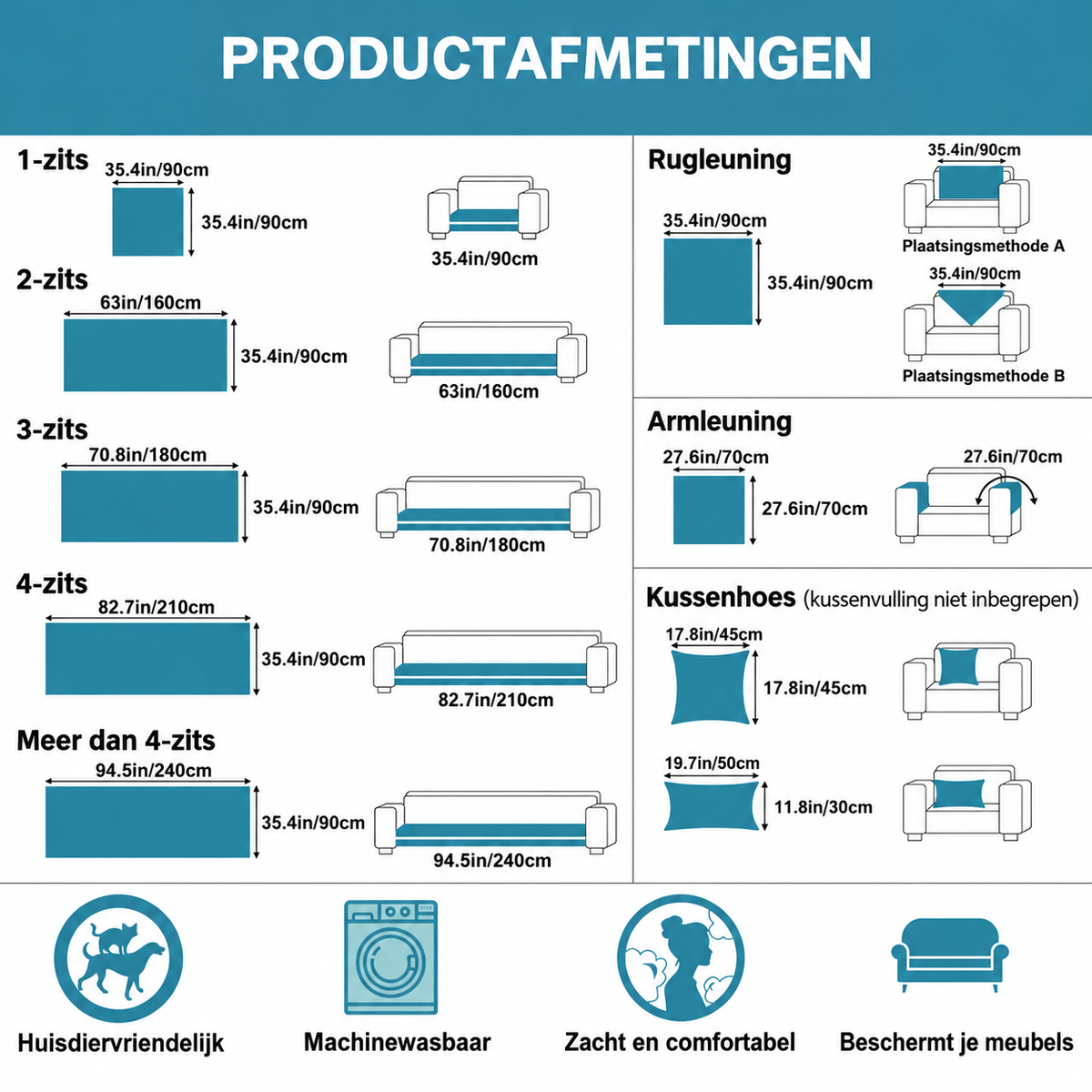Verdikte antislip bankhoes voor huisdieren