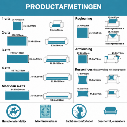 Verdikte antislip bankhoes voor huisdieren