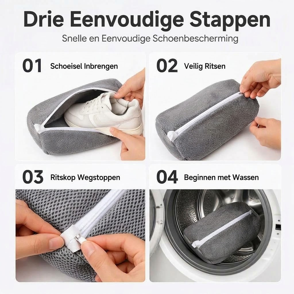 Mesh schoenwaszak voor wasmachine